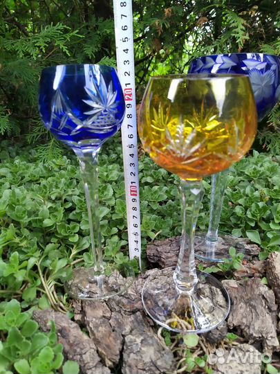Бокалы цветной хрусталь
