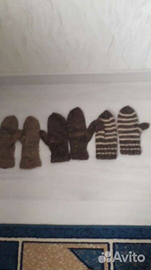 Варежки пуховые за все 3 пары