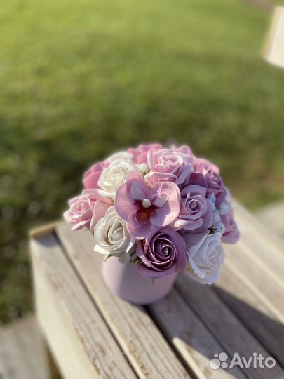 Букет из мыльных цветов, с доставкой