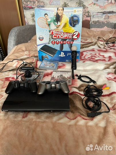 Sony Playstation 3 super slim 500gb прошитая + Eye