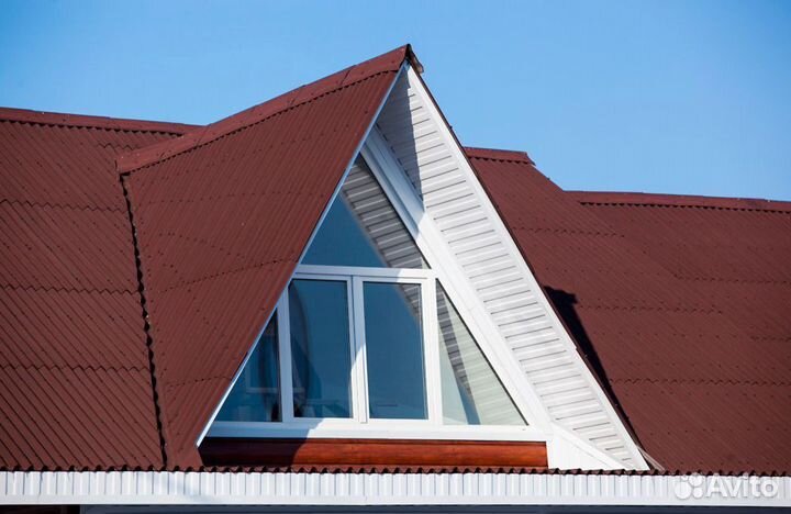 Треугольное пластиковое окно 2000*2000мм