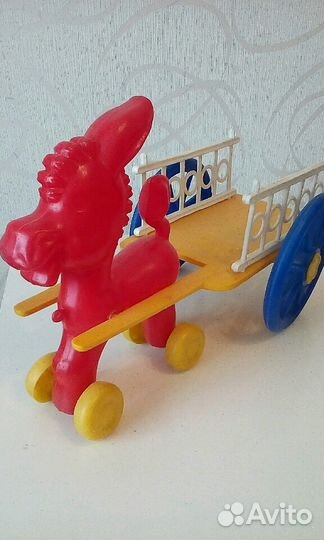 Игрушка из СССР. Ослик с тележкой