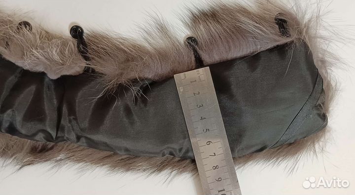 Меховой воротник чернобурка