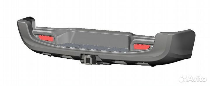 Бампер авс-Дизайн задний с квадратом под дополните