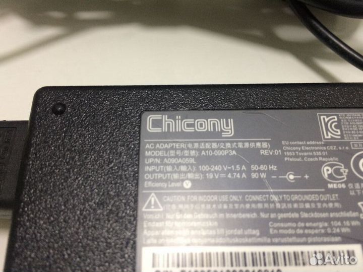 Блок питания ноутбука 19v 4,74a 5,5 х 2,5 мм ориг