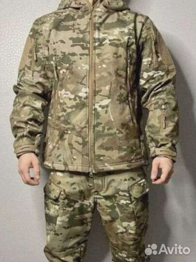 Тактический костюм softshell мох/мультикам 44-58
