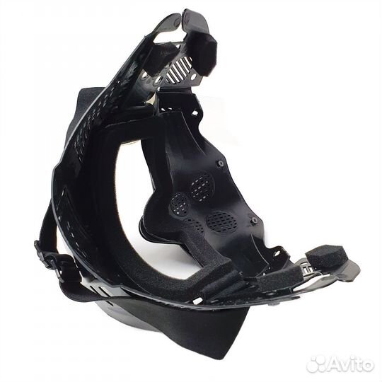 Очки-маска прозрач. (разборные с козырьком, черн.)