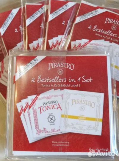 Струны Pirastro Tonica Ми Gold для скрипки, мостик