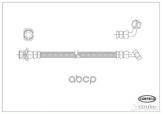 49392992 шланг тормозной задний правый Toyota