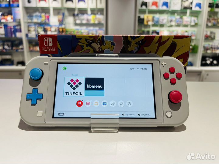 Прошитый Nintendo Switch Lite Zacian и Zamazenta