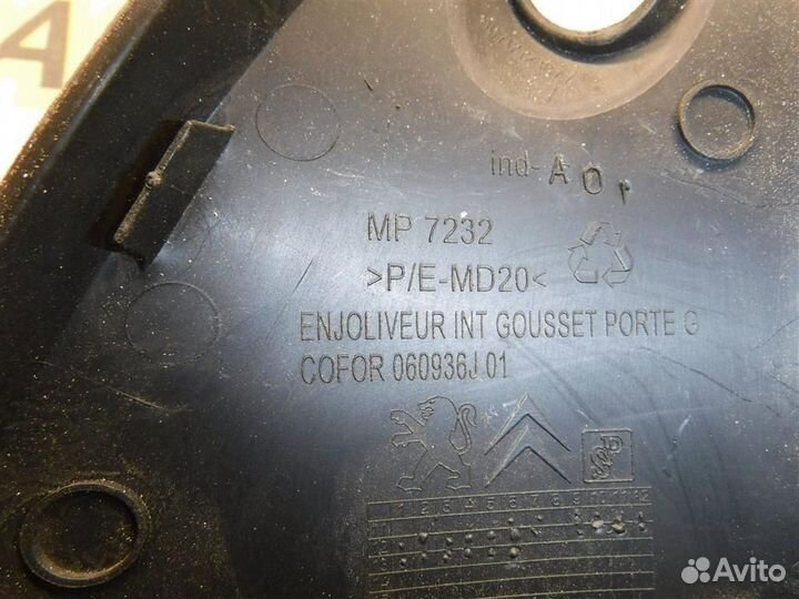 Крышка зеркала внутренняя левая Peugeot 301 2012