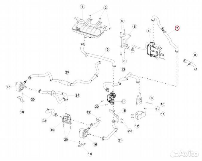 Шланги охлаждающей жидкости Tesla Model S 2015