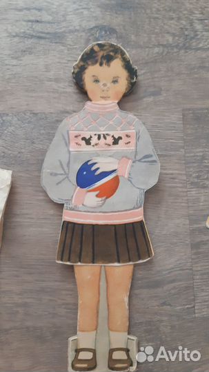 Кукла бумажная 1965г