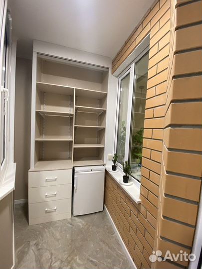 Шкаф с рольставнями на балкон на заказ с гарантией