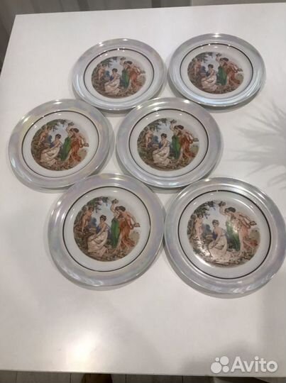 Фарфоровые тарелки,шесть штук гдр модона