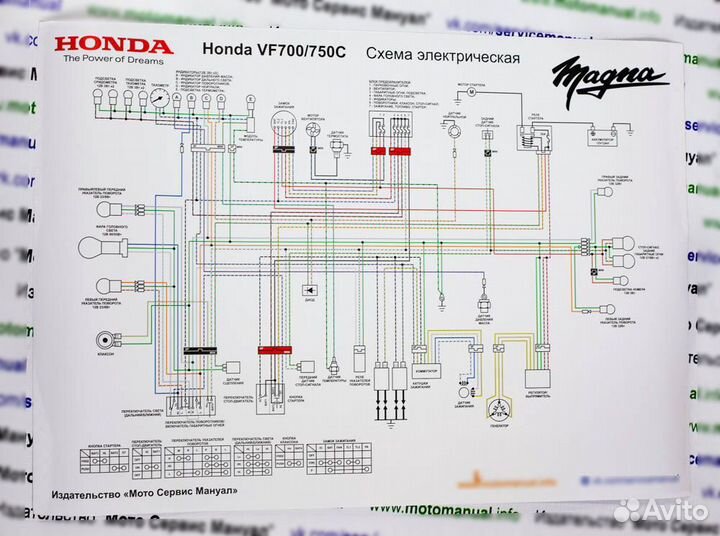 Книга по ремонту мотоцикла Honda VF750C Super Magn
