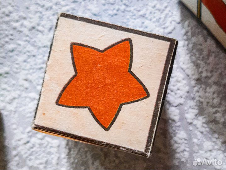 Кубики с буквами СССР из картона и пластика