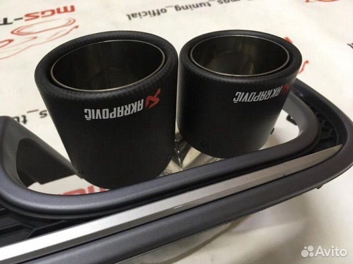 Диффузор Audi A6 14-18гг. S6 для S-line Akrapovic