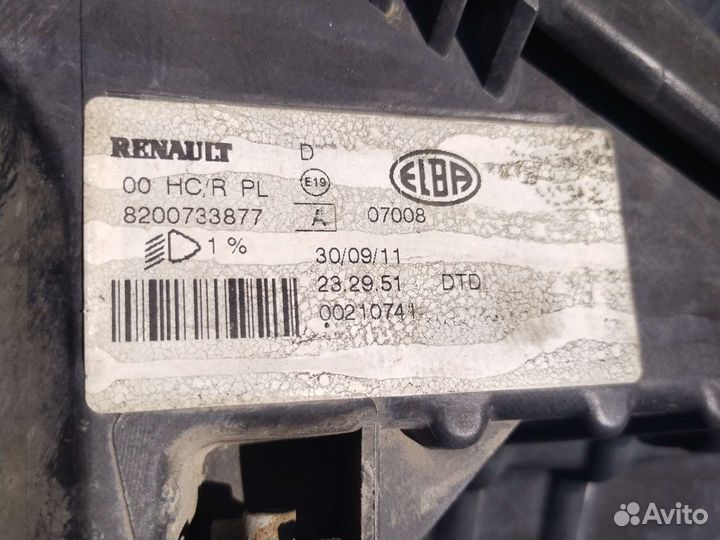 Фара правая Renault Sandero-8200733877