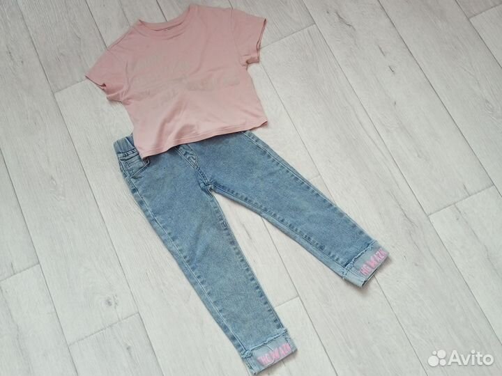 Джинсовка, костюм одежда для девочки пакетом