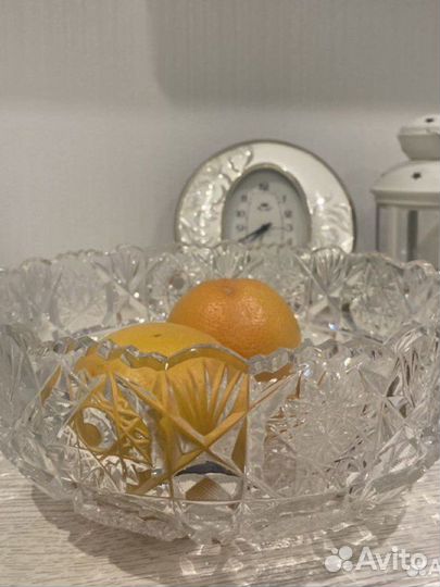 Фруктовница хрустальная