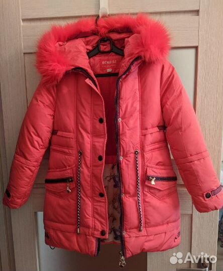 Зимнее пальто-пуховик, рост 128 см