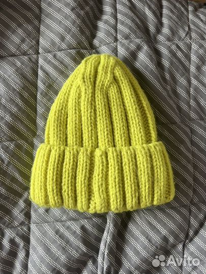 Шапка бини зимняя женская вязанная