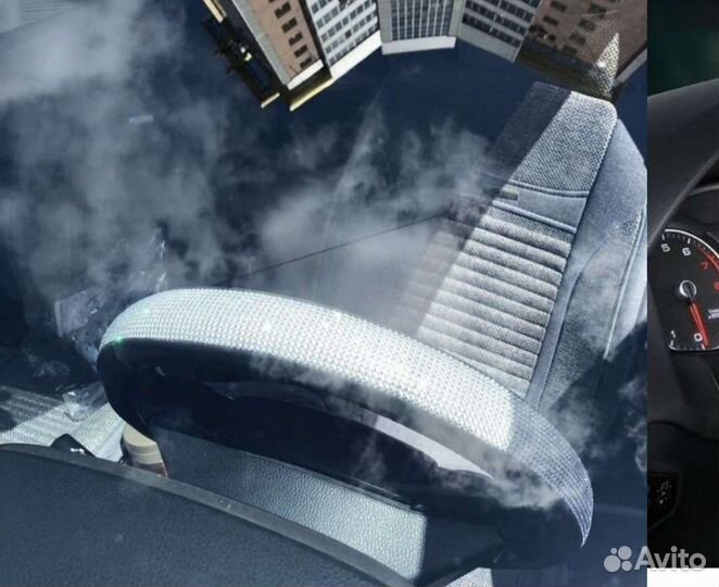 Чехол на руль со стразами. Новый