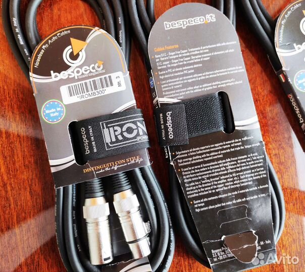 Микрофонный кабель Bespeco iromb300 MT.3