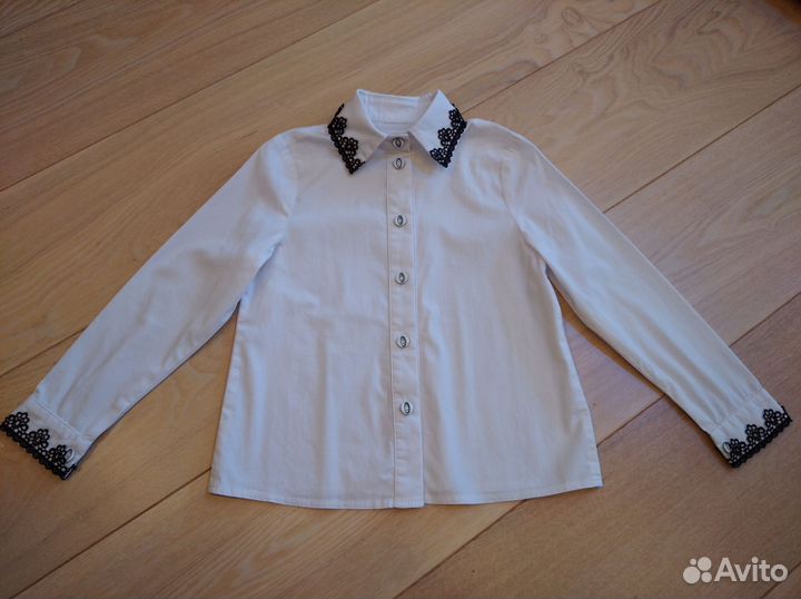 Блузка школьная для девочки 128 см