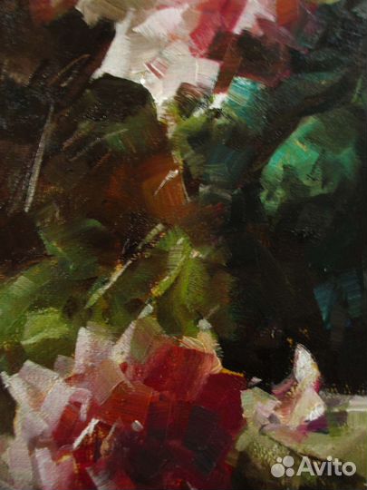 Розы по F. Mortelmans (40 х 30, холст, масло,2023