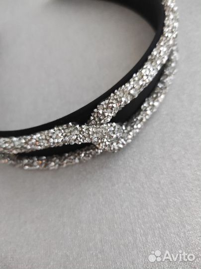 Ободок блестящий черный как новый