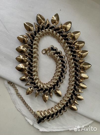 Ожерелье бохо многослойное стразы цепи