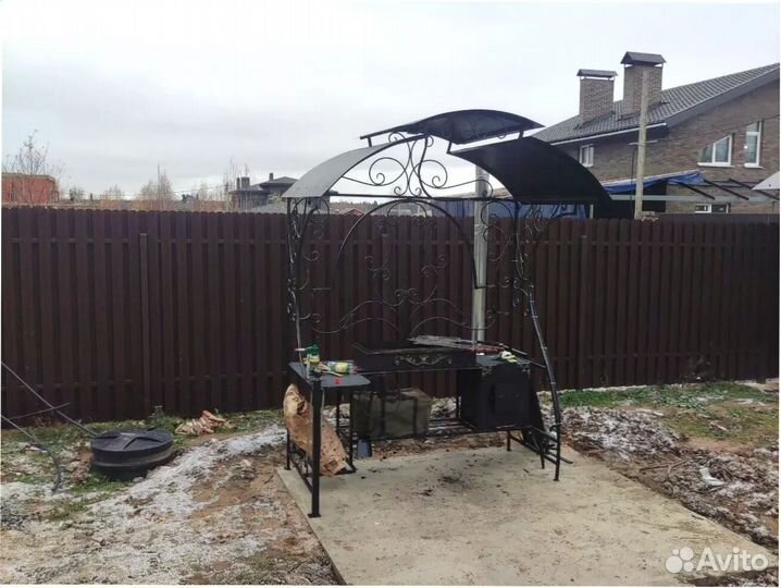 Мангал С печкой под казан