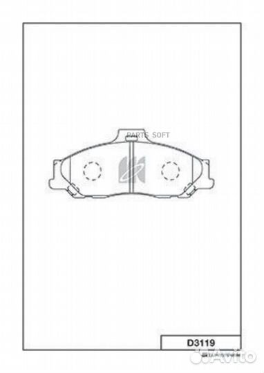 Kashiyama D3119 Колодки тормозные дисковые Mazda
