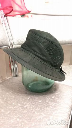 Шляпа кожаная (нат.крек)