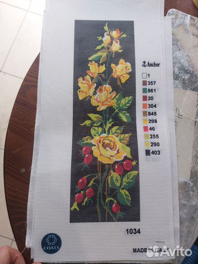 Винтаж. Вышивка крестом. Италия