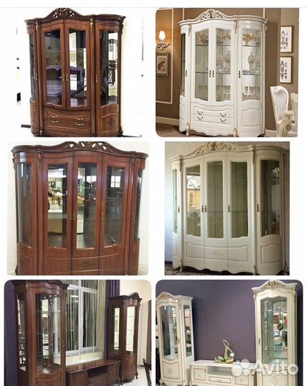 Шкаф Витрина-классика новые в наличие