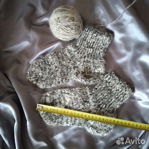 Носки из собачей шерсти с х/б ниткой