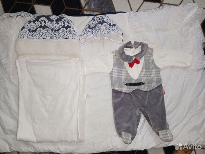 Конверт на выписку зимний для мальчика