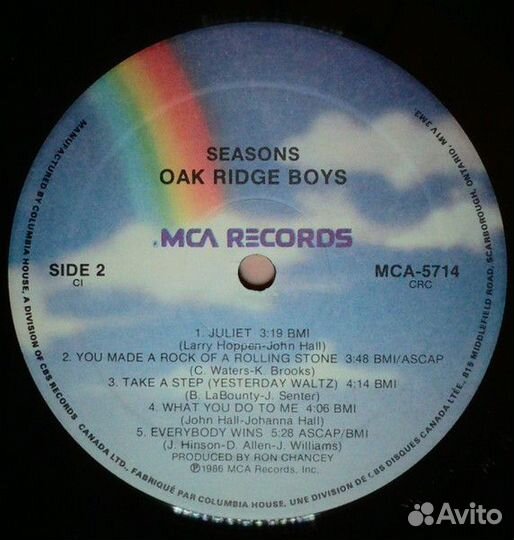 The Oak Ridge Boys – Seasons Лейбл:MCA Records – M