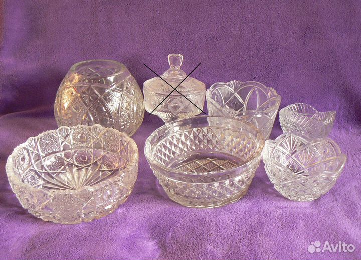 Вазы посуда хрусталь стекло керамика СССР