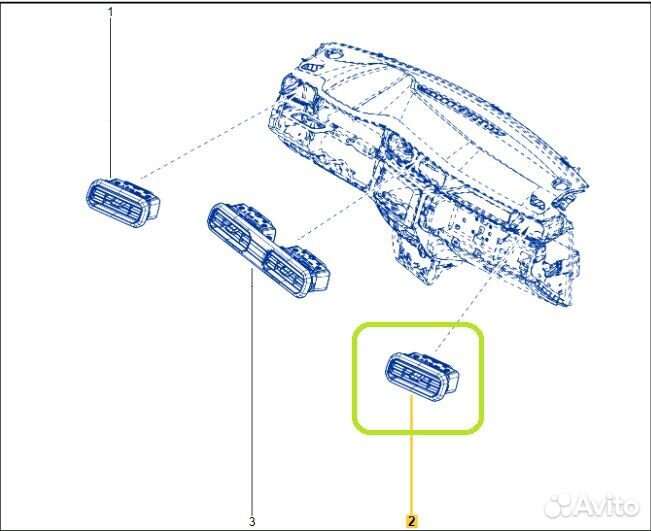 Дефлектор воздушный передний правый Renault Duster