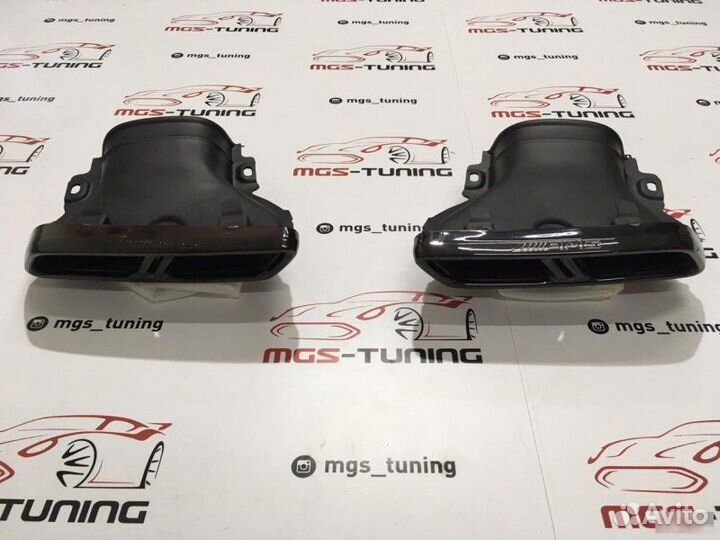 Насадки на выхлоп 63S Black на E-Class W213