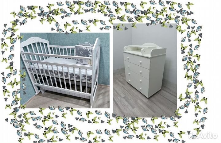 Кроватка и комод новые