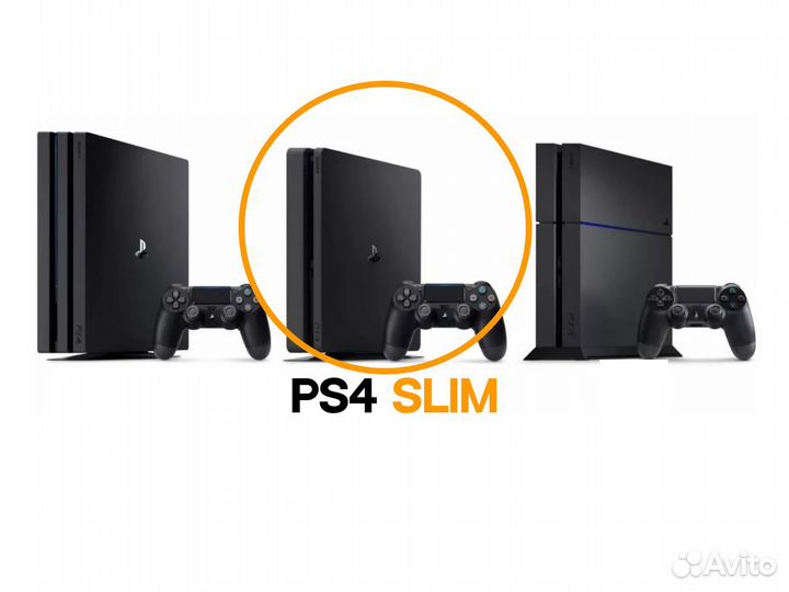 Sony PlayStation 4 Slim PS4 1 Геймпад, 800 Игр в п