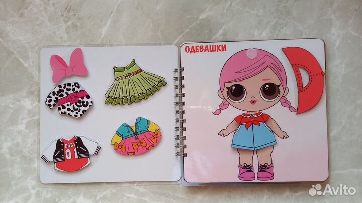 Книжка с играми на липучках