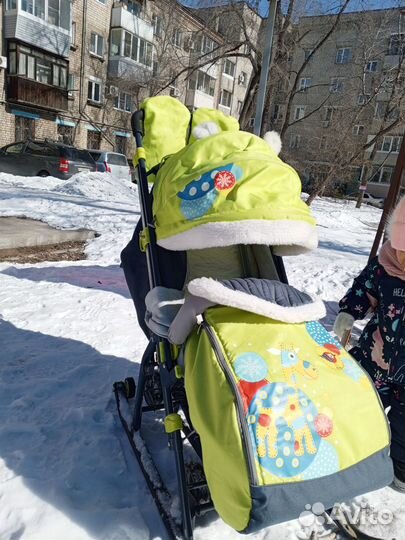 Детские санки коляска