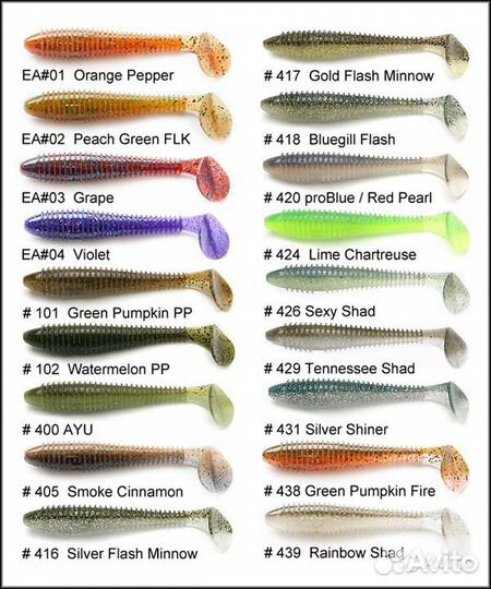 Силиконовая приманка Keitech Swing Impact Fat 2.8