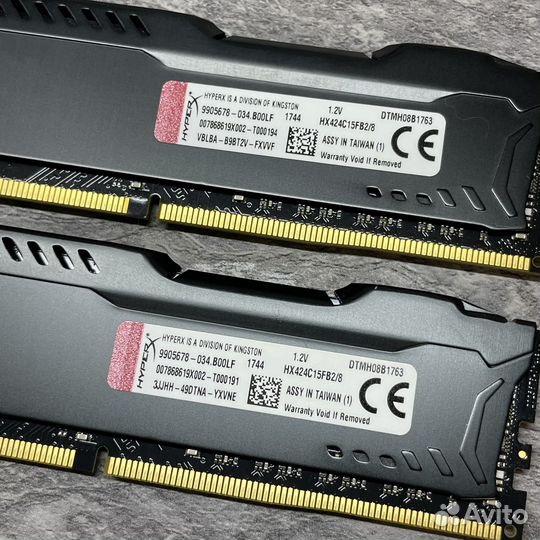 Оперативная память Hyper X Fury 8gb x2 2400